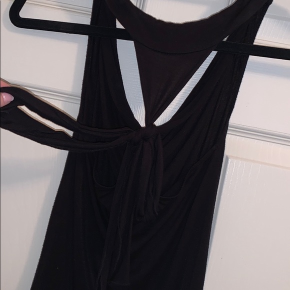 Swoop neck dressy black top - Picture 2 of 4